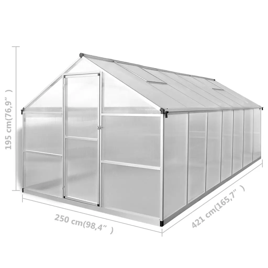 Greenhouse Reinforced Aluminium 10.53 mÂ² 43556