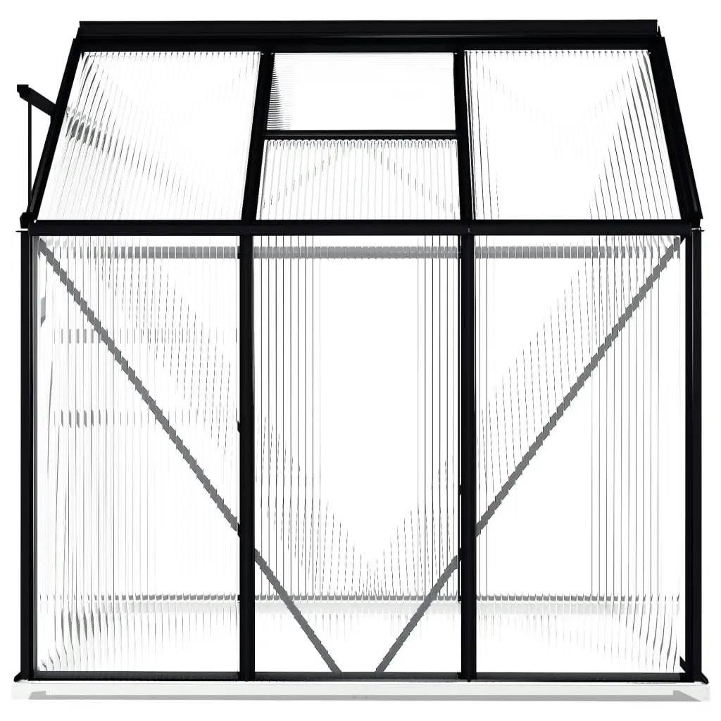 Greenhouse with Base Frame Anthracite Aluminium 3.61 mÂ² 48215