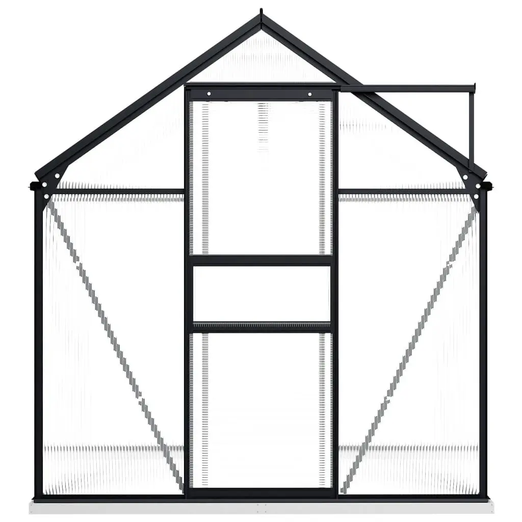 Greenhouse with Base Frame Anthracite Aluminium 3.61 mÂ² 48215