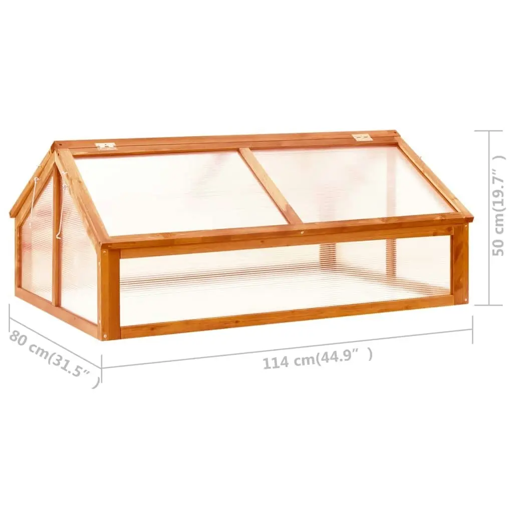 Greenhouse Brown 114x80x50 cm Firwood 316415