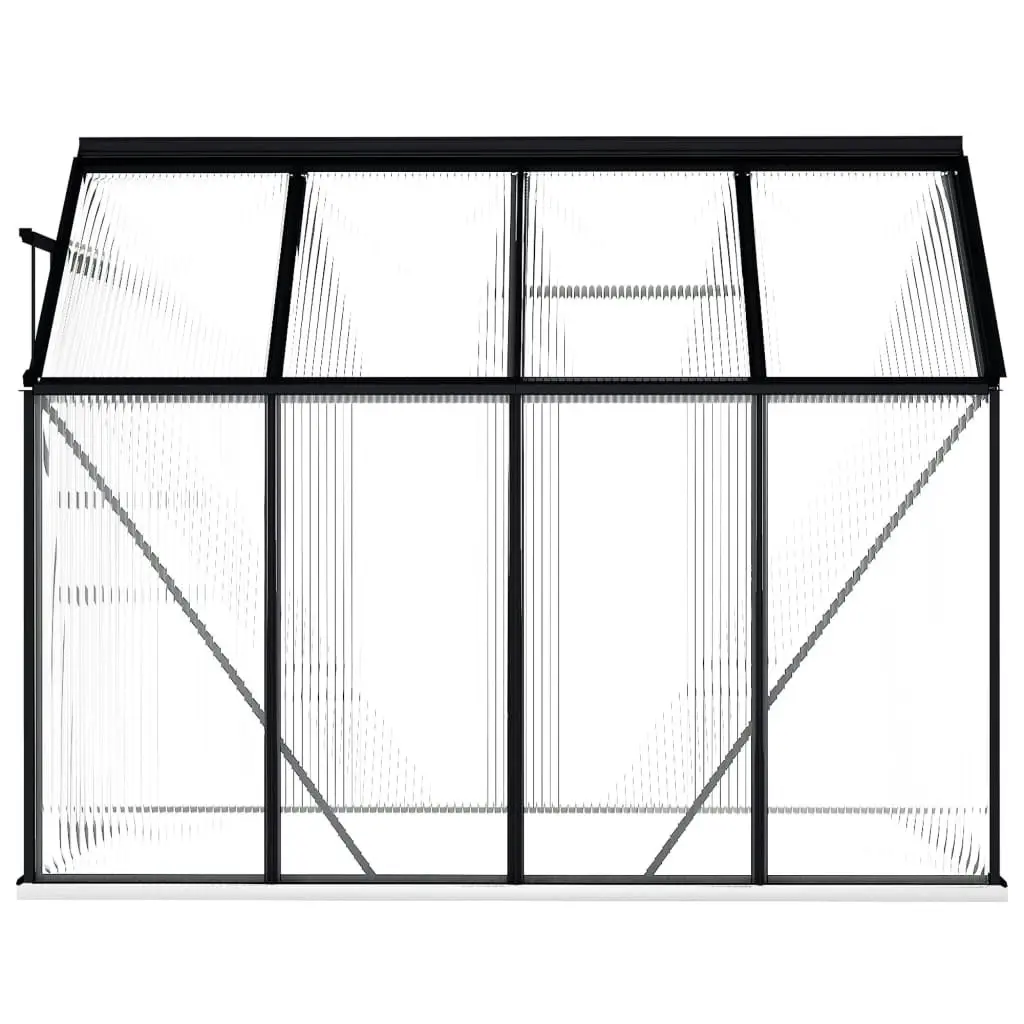 Greenhouse with Base Frame Anthracite Aluminium 4.75 mÂ² 48216