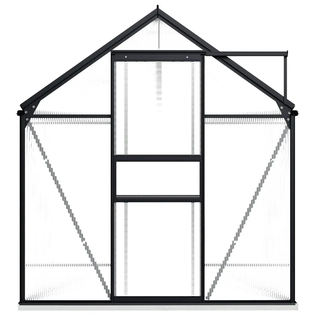 Greenhouse with Base Frame Anthracite Aluminium 4.75 mÂ² 48216