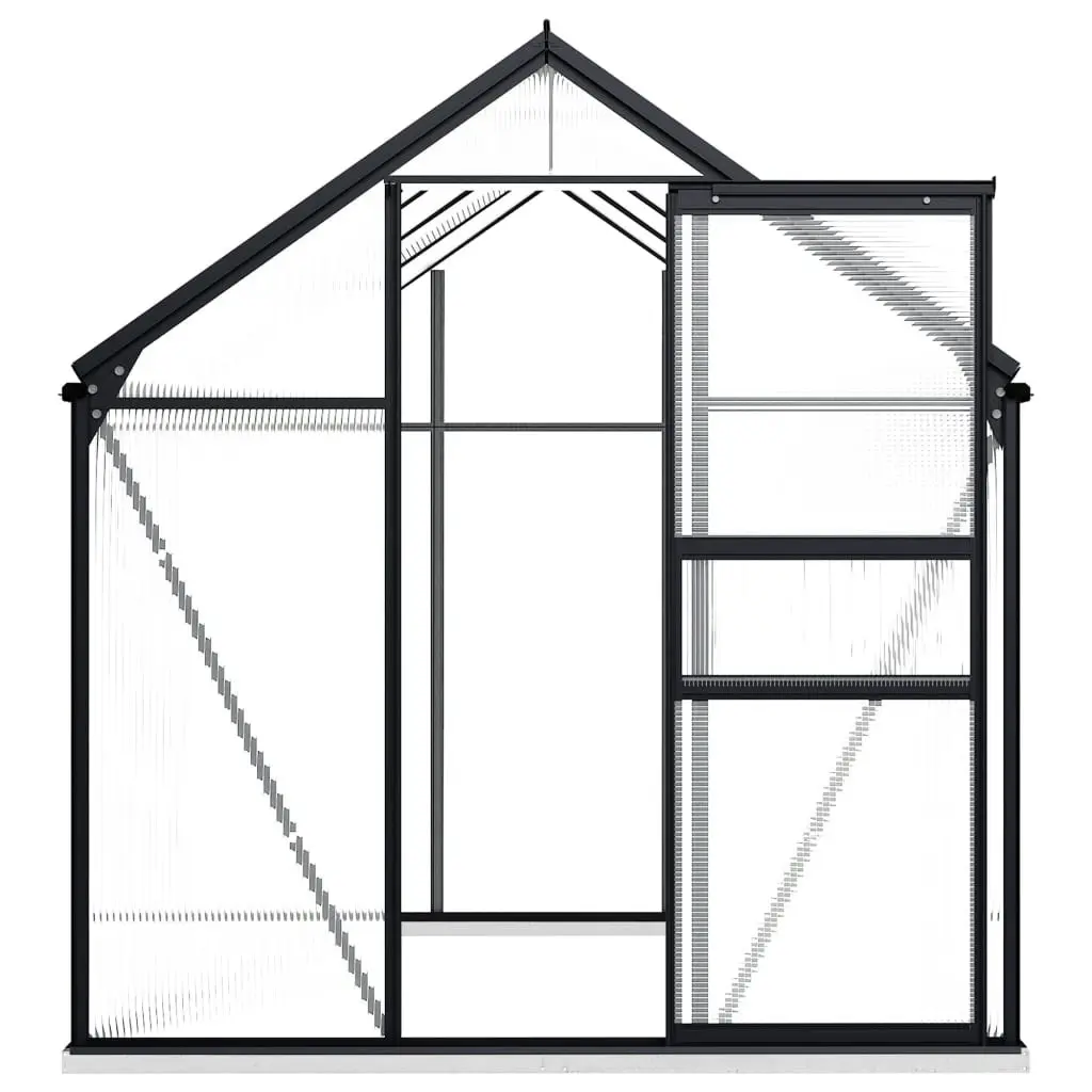 Greenhouse with Base Frame Anthracite Aluminium 4.75 mÂ² 48216