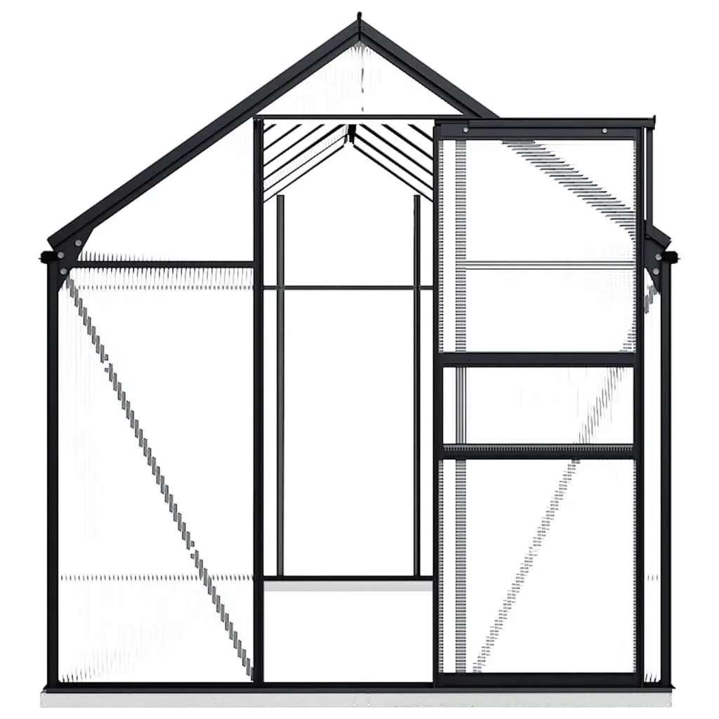 Greenhouse with Base Frame Anthracite Aluminium 7.03 mÂ² 48218