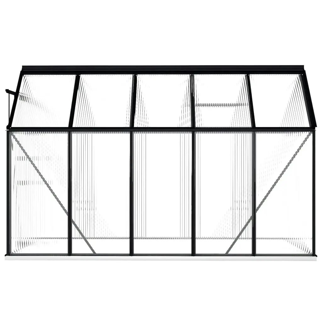 Greenhouse with Base Frame Anthracite Aluminium 5.89 mÂ² 48217