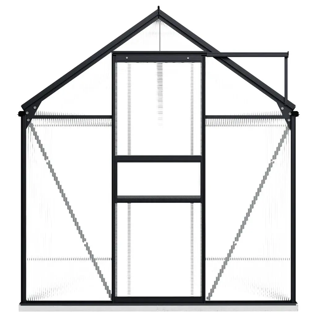 Greenhouse with Base Frame Anthracite Aluminium 5.89 mÂ² 48217