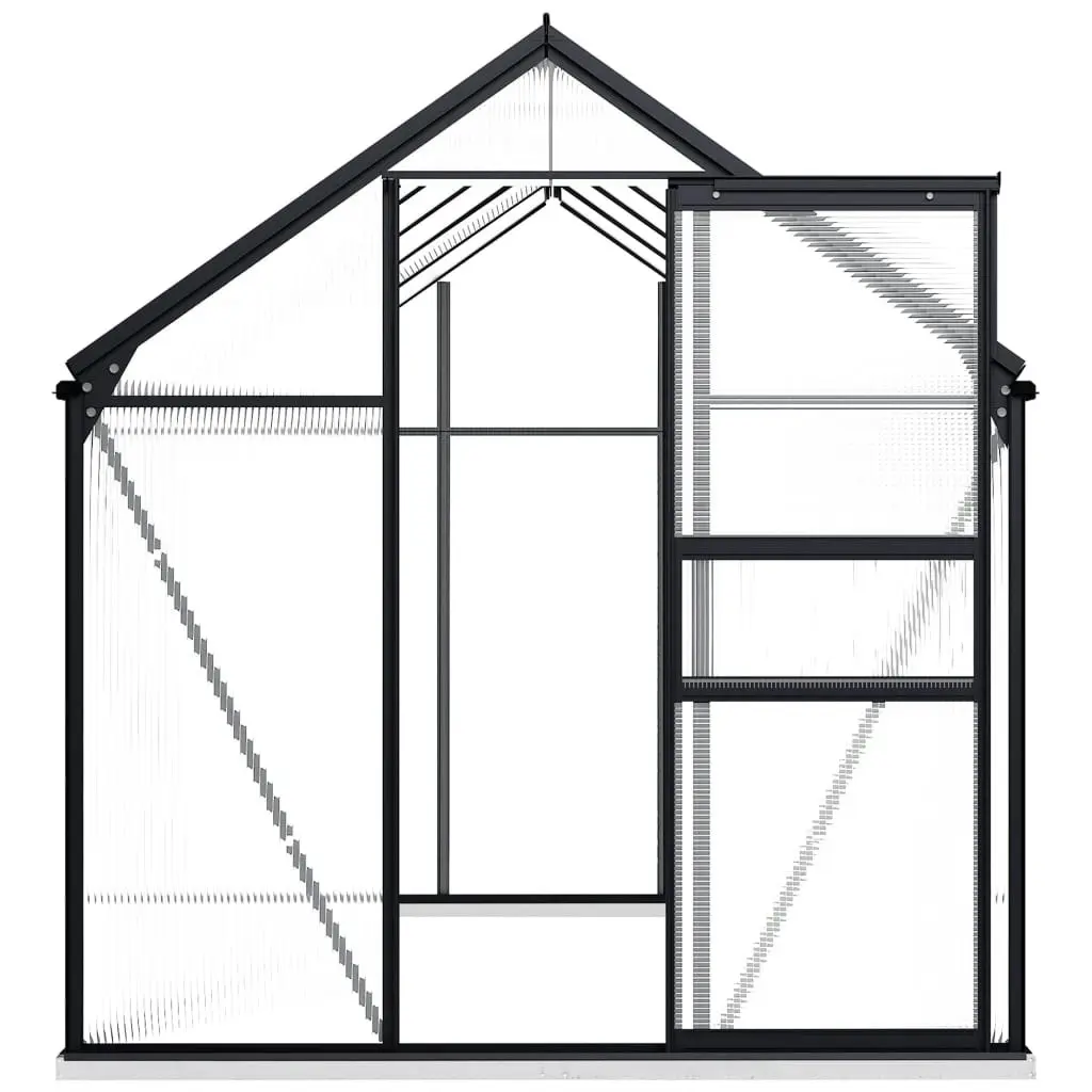 Greenhouse with Base Frame Anthracite Aluminium 5.89 mÂ² 48217