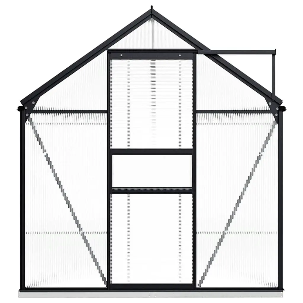 Greenhouse with Base Frame Anthracite Aluminium 8.17 mÂ² 48219