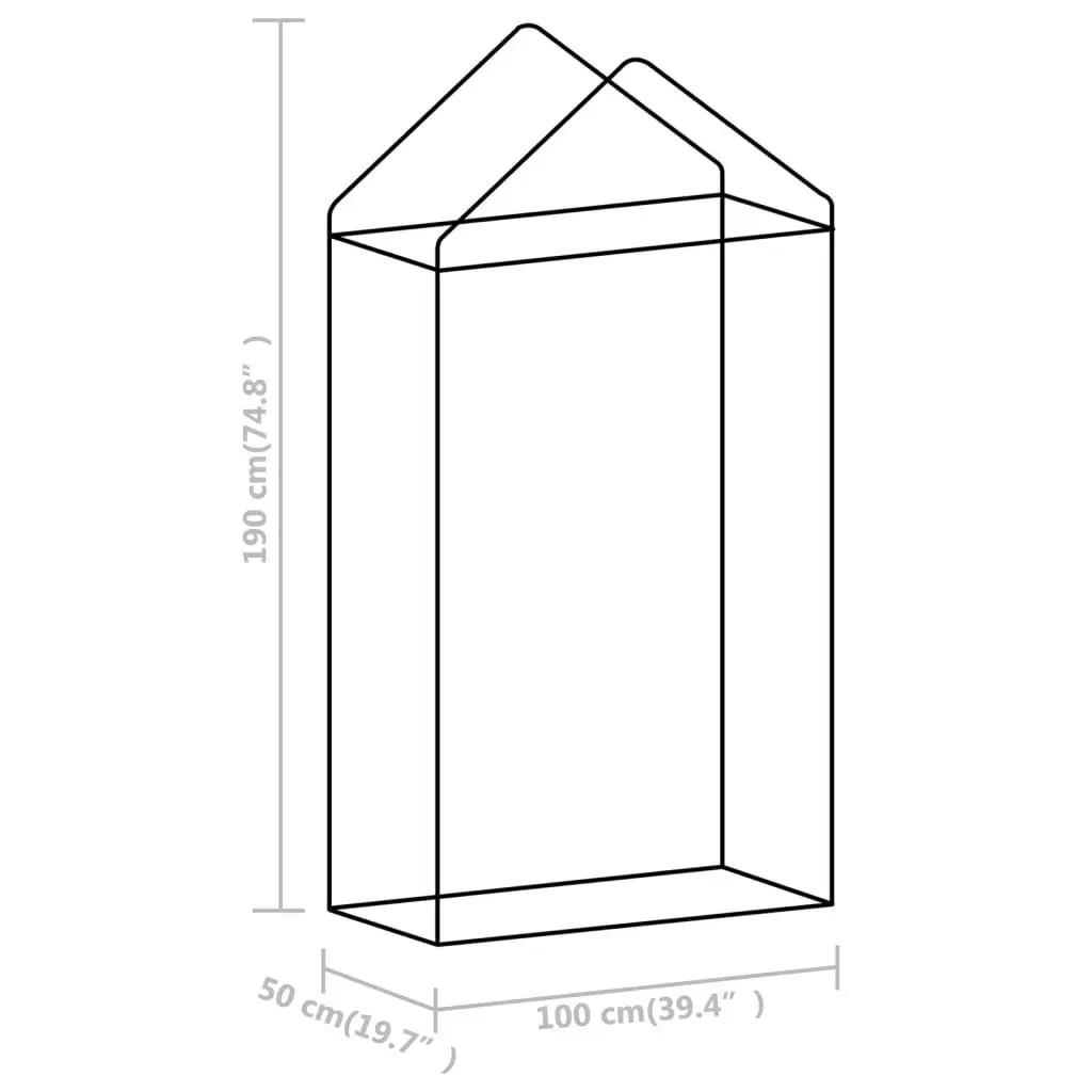 Greenhouse with Steel Frame 0.5 mÂ² 1x0.5x1.9 m 48168