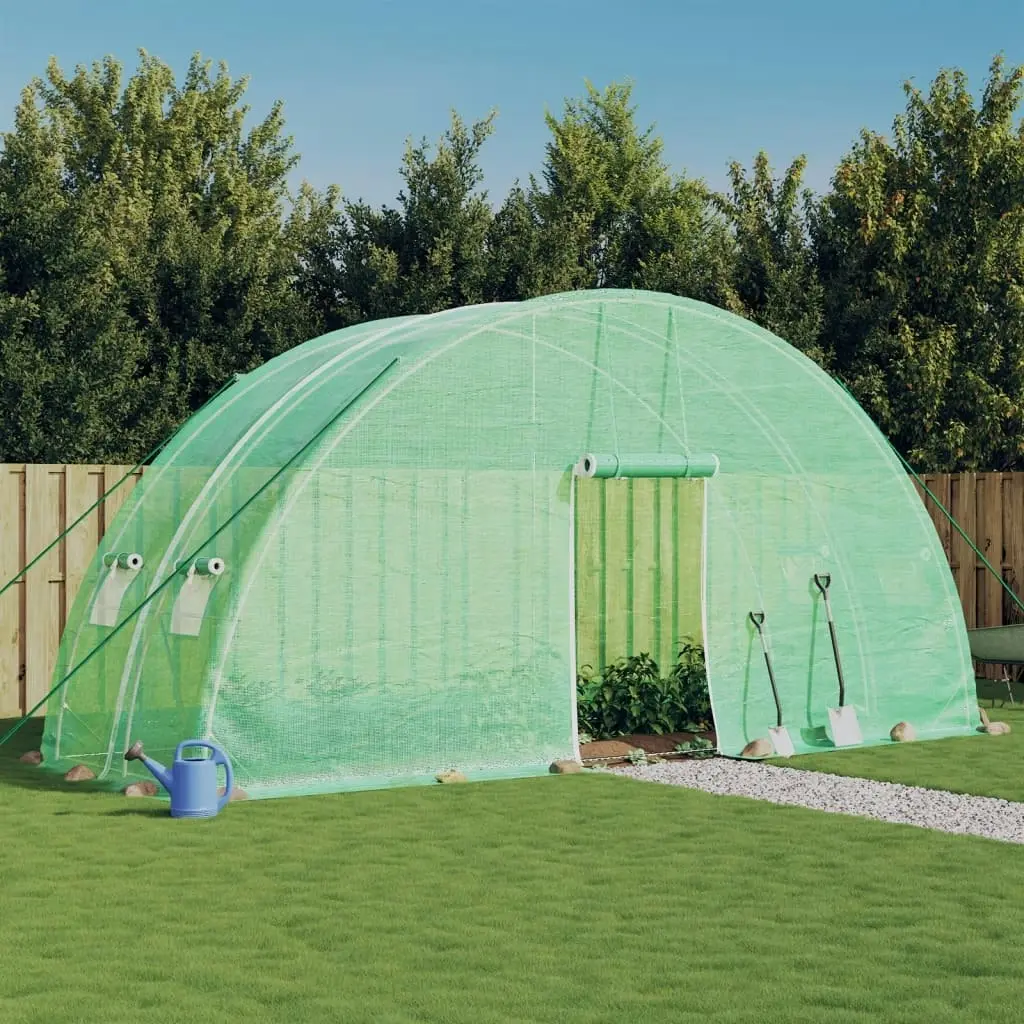 Greenhouse with Steel Frame Green 12 mÂ² 6x2x2.85 m 364089