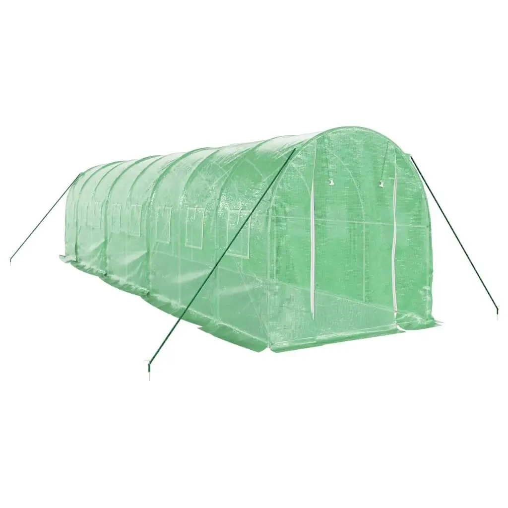 Greenhouse with Steel Frame Green 16 mÂ² 8x2x2 m 3188019