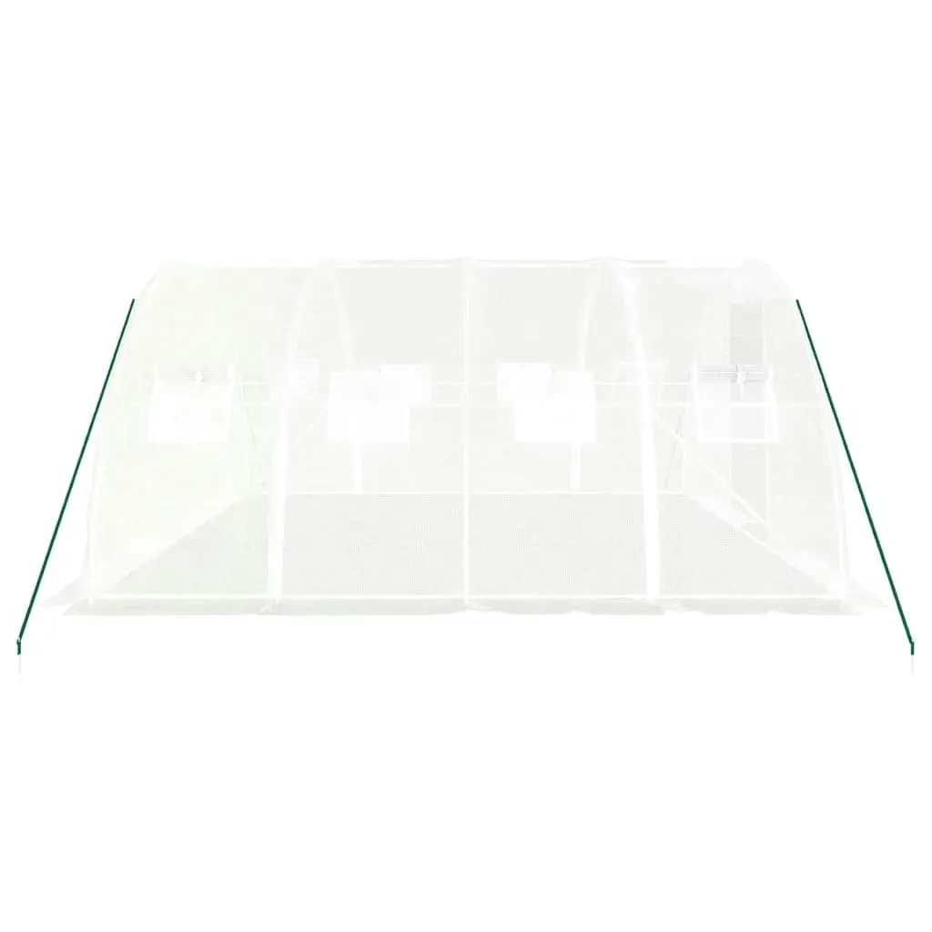 Greenhouse with Steel Frame White 16 mÂ² 4x4x2 m 3188072