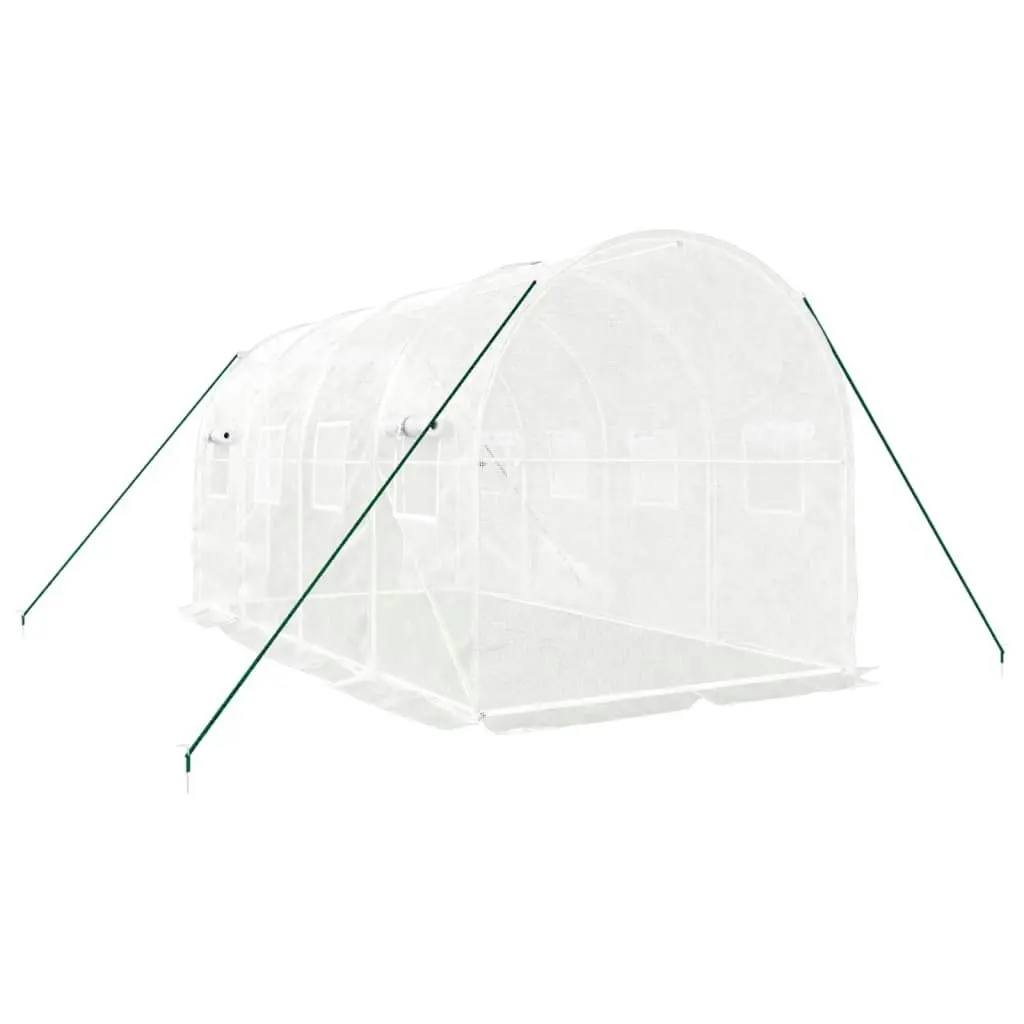 Greenhouse with Steel Frame White 8 mÂ² 4x2x2 m 3188028