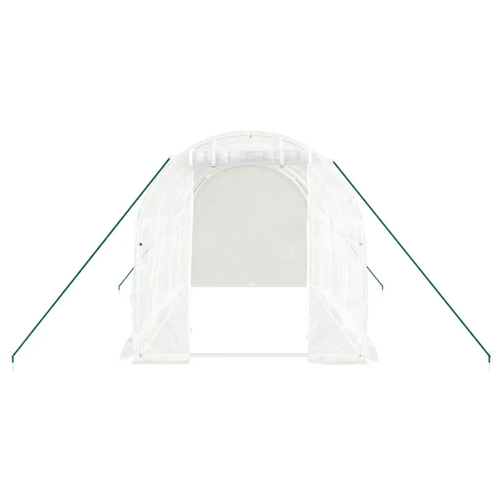 Greenhouse with Steel Frame White 8 mÂ² 4x2x2 m 3188028