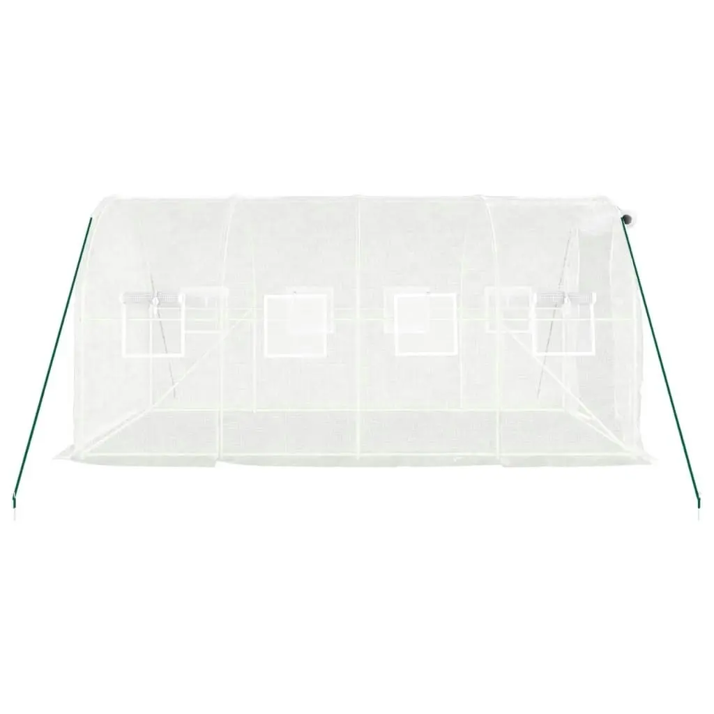 Greenhouse with Steel Frame White 8 mÂ² 4x2x2 m 3188028