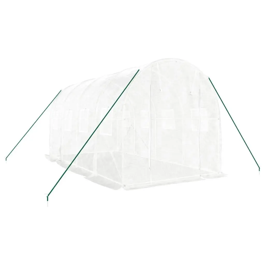 Greenhouse with Steel Frame White 8 mÂ² 4x2x2 m 3188028