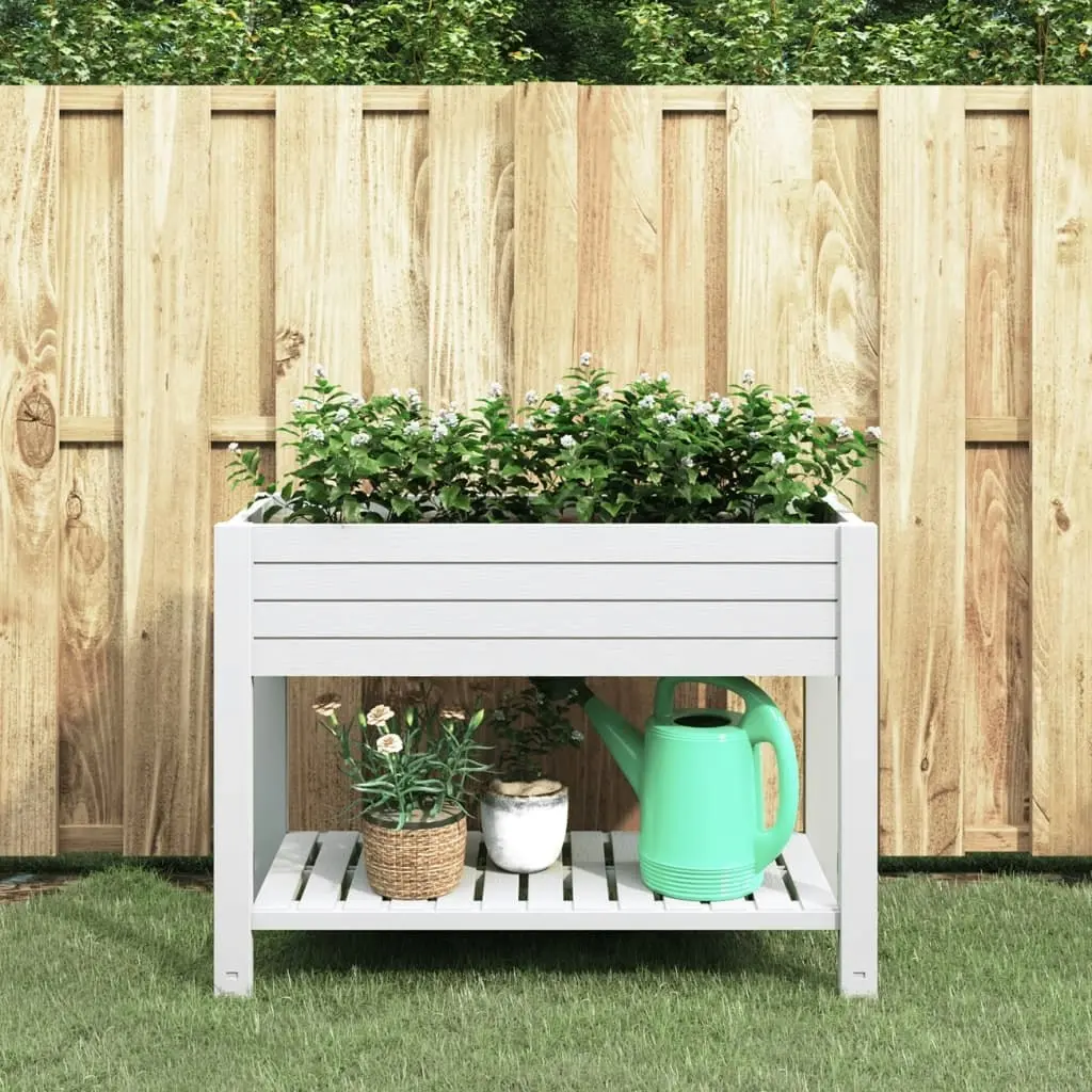 Garden Raised Bed White 110x45x79 cm Polypropylene 364177