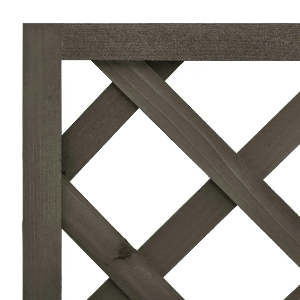 Garden Trellis Planter Grey 50x25x90 cm Solid Firwood 314831