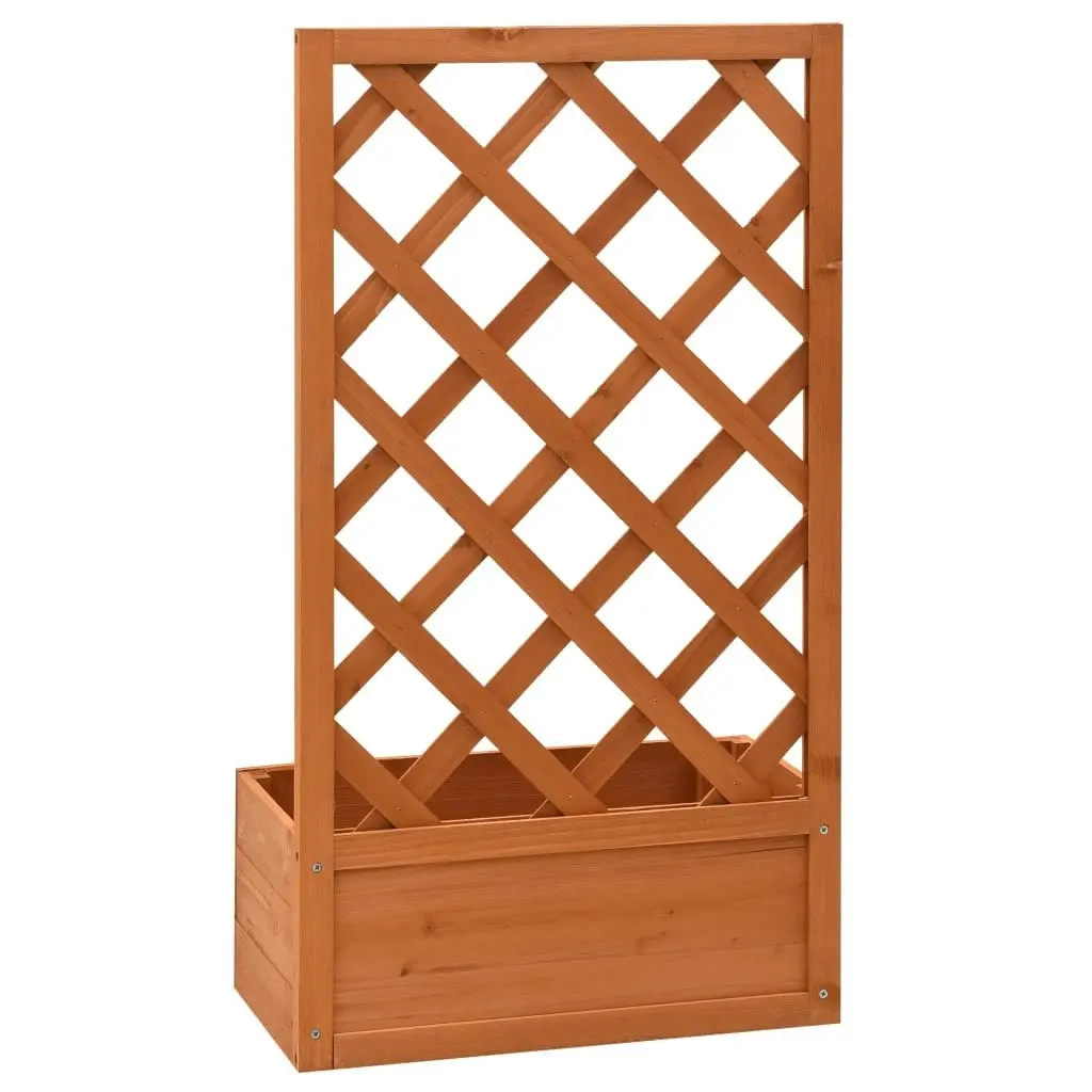 Garden Trellis Planter Orange 50x25x90 cm Solid Firwood 314830