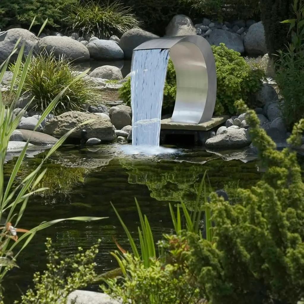 Garden Waterfall Pool Fountain Stainless Steel 45x30x60 cm 41685