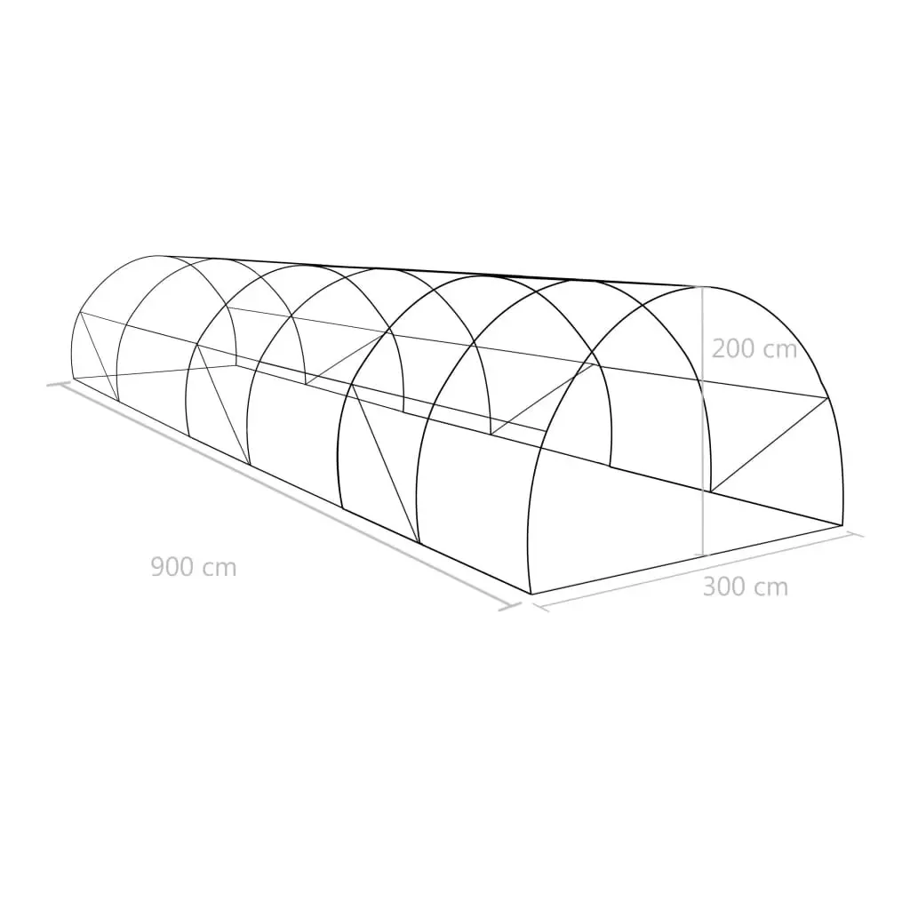 Greenhouse 27 mÂ² 900x300x200 cm 45752