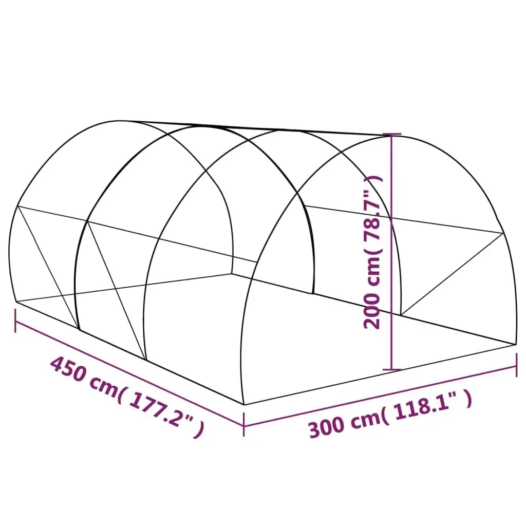 Greenhouse 13.5 mÂ² 450x300x200 cm 45750