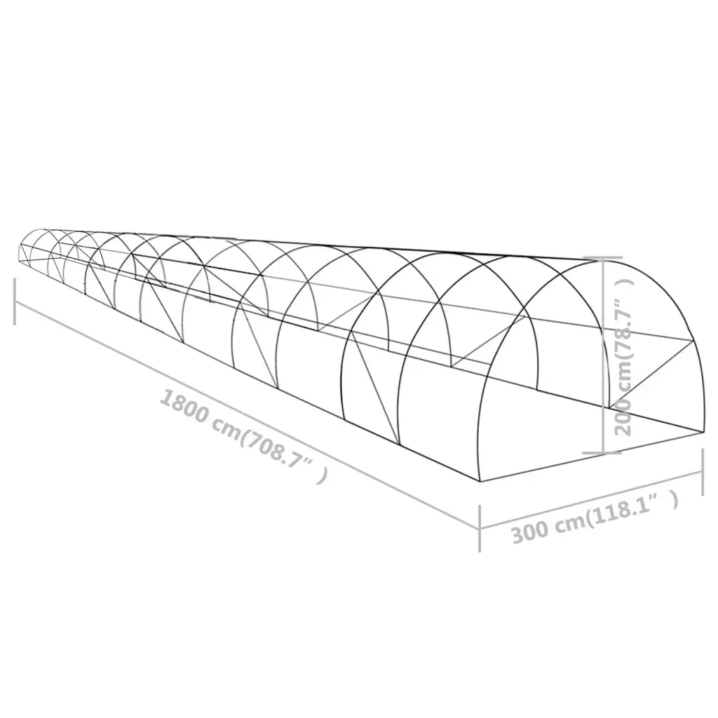 Greenhouse 54 mÂ² 18x3x2 m 48157