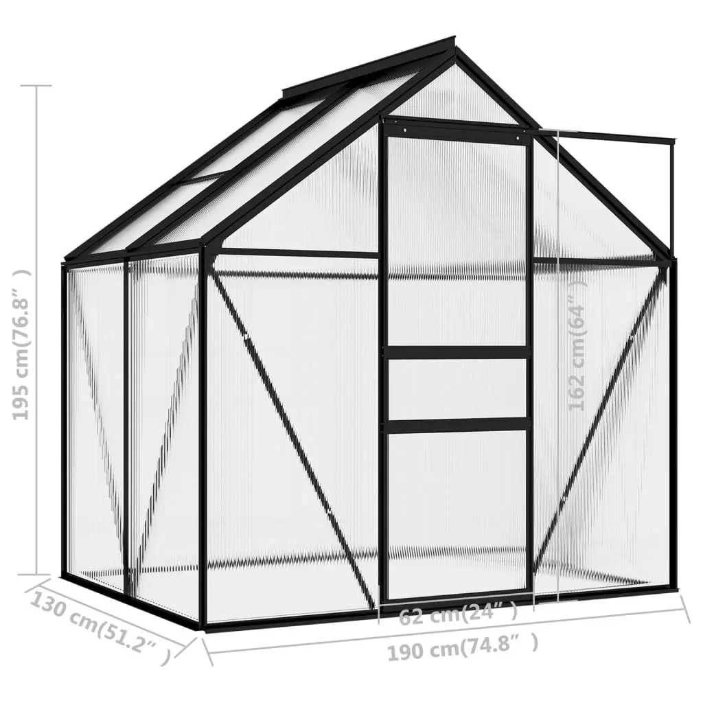 Greenhouse Anthracite Aluminium 2.47 mÂ² 312057