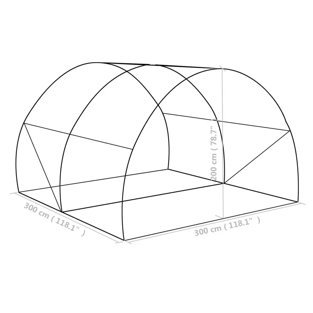 Greenhouse 9 mÂ² 300x300x200 cm 45534