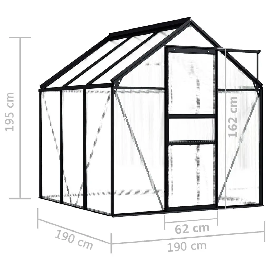 Greenhouse Anthracite Aluminium 3.61 mÂ² 48209