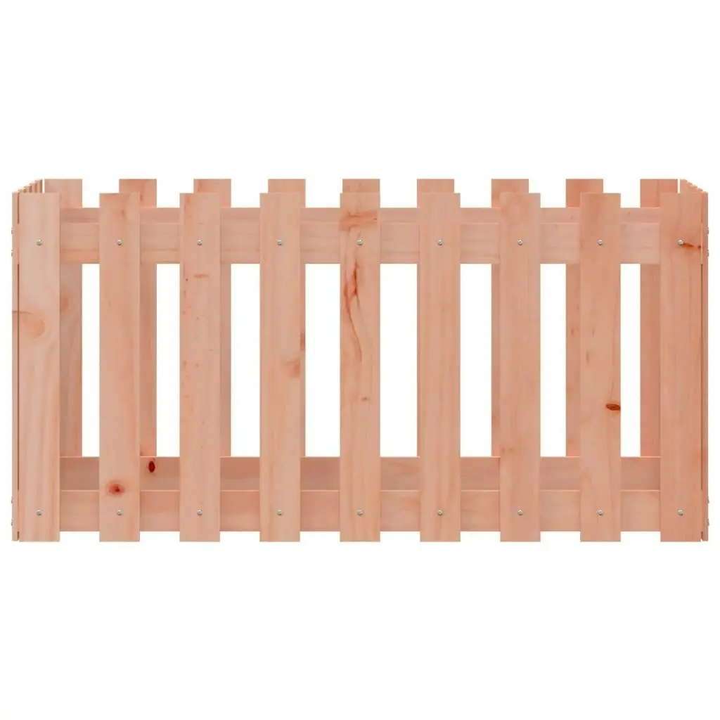 Garden Raised Bed with Fence Design 100x50x50 cm Solid Wood Douglas 832480