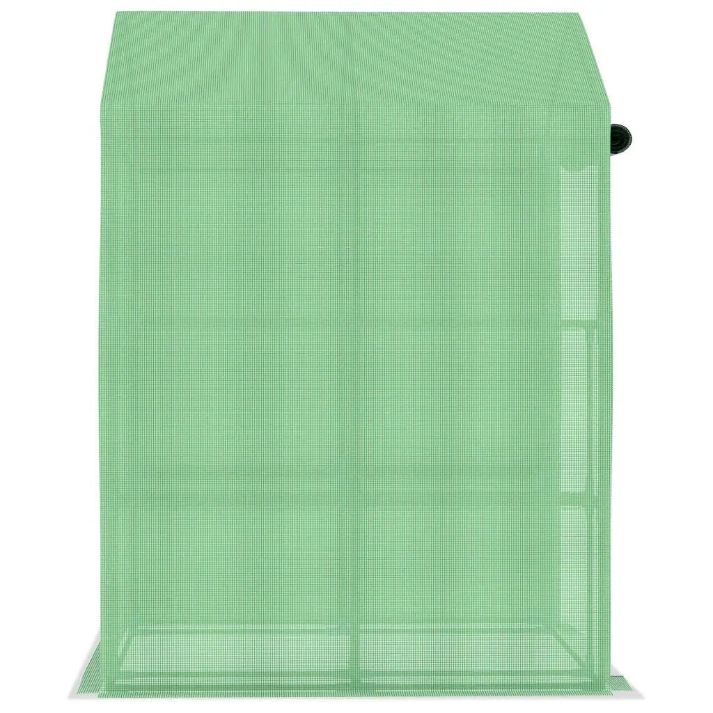 Greenhouse with Shelves Steel 143x143x195 cm 48167