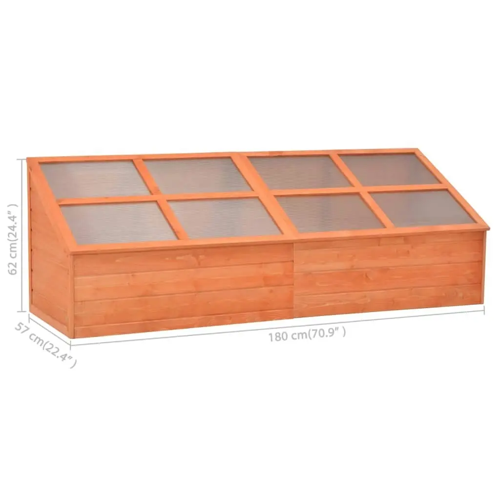 Greenhouse Wood 180x57x62 cm 170648