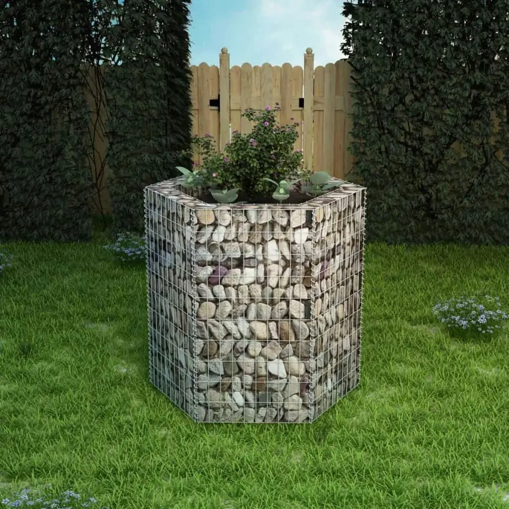 Hexagonal Gabion Raised Bed 100x90x100 cm 142533