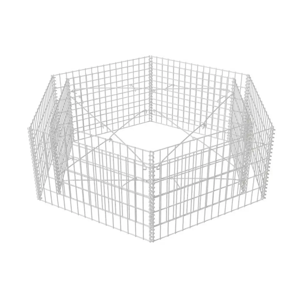 Hexagonal Gabion Raised Bed 160x140x50 cm 142534