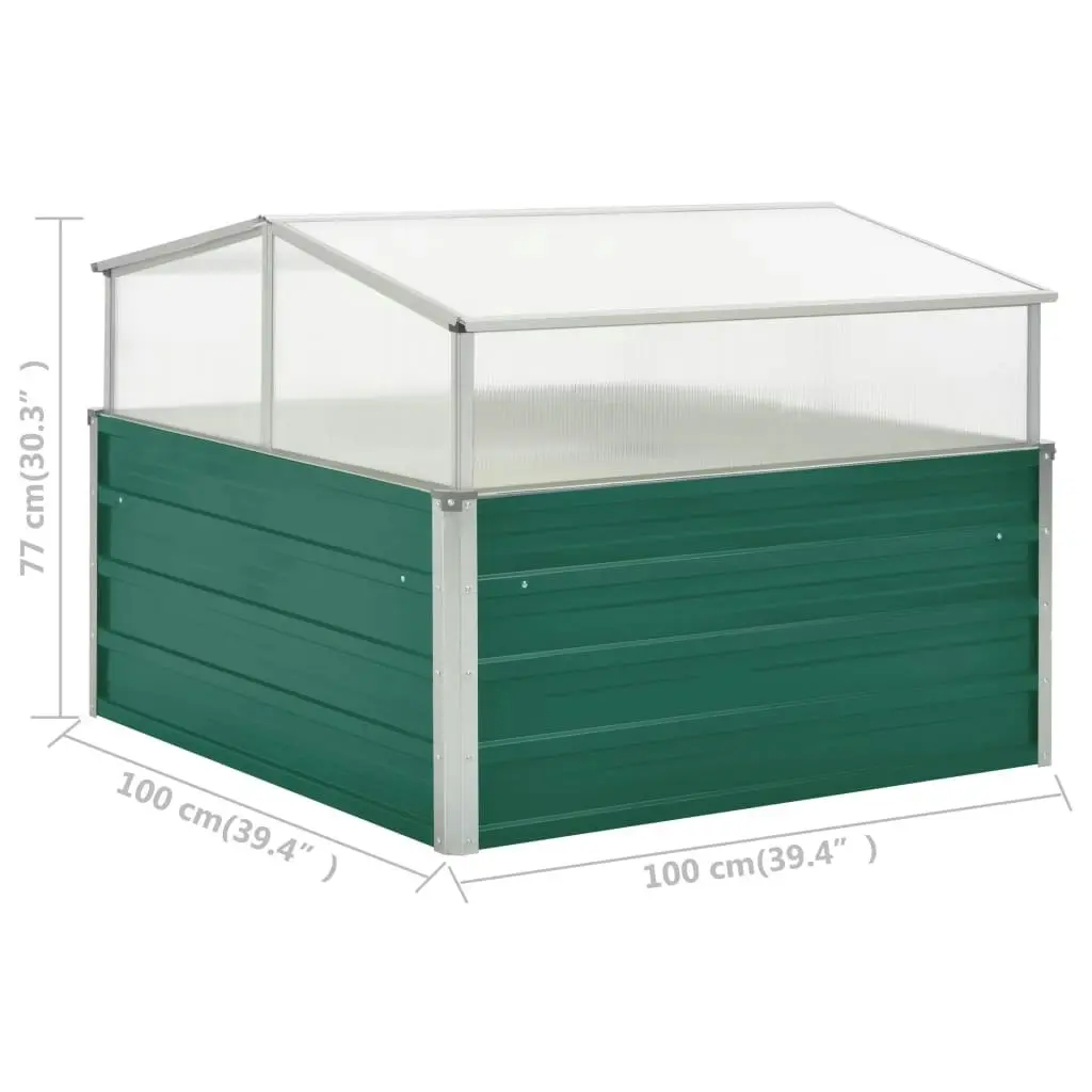 Greenhouse Green 100x100x77 cm Galvanised Steel 47020