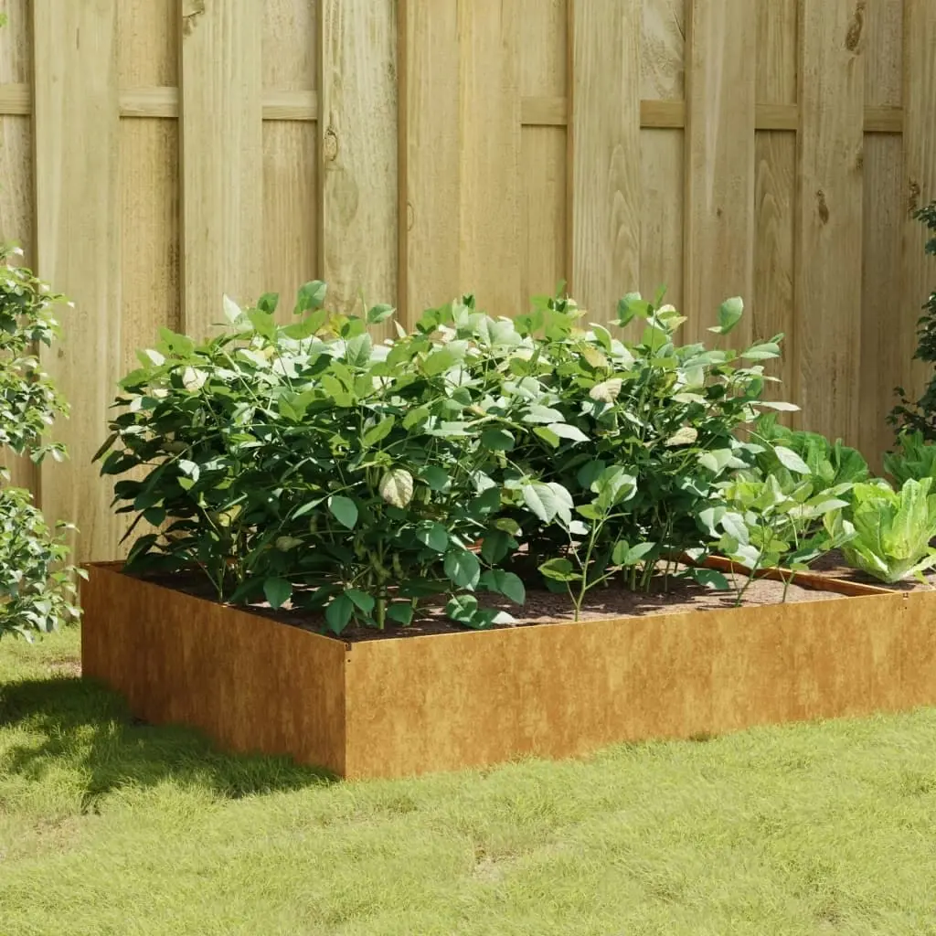 Garden Raised Bed 100x100x41 cm Corten Steel 824516