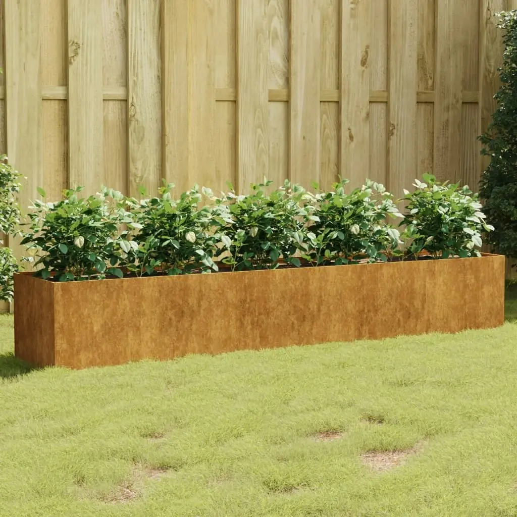 Garden Raised Bed 200x40x40 cm Corten Steel 824521