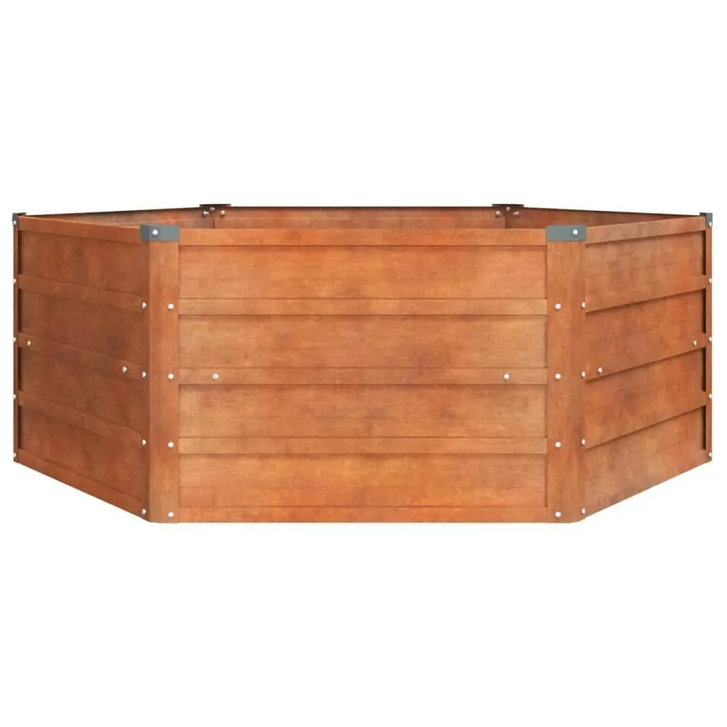 Garden Raised Bed Rusty 129x129x45 cm Corten Steel 151946