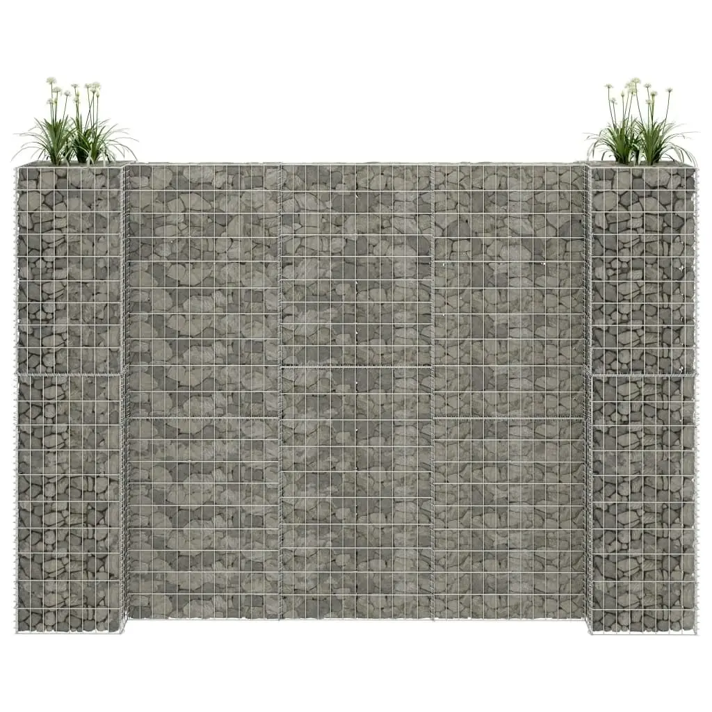 H-Shaped Gabion Planter Steel Wire 260x40x200 cm 145665