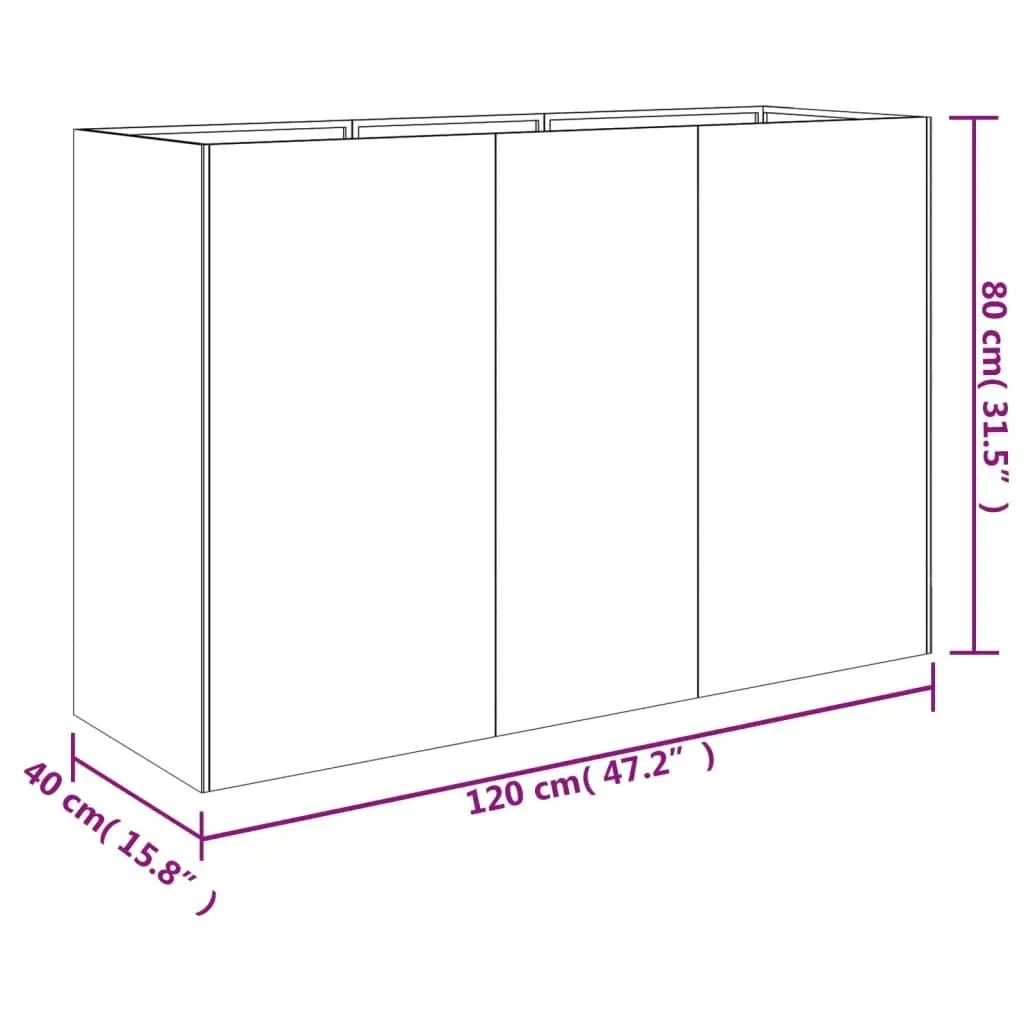 Garden Raised Bed 120x40x80 cm Corten Steel 824526