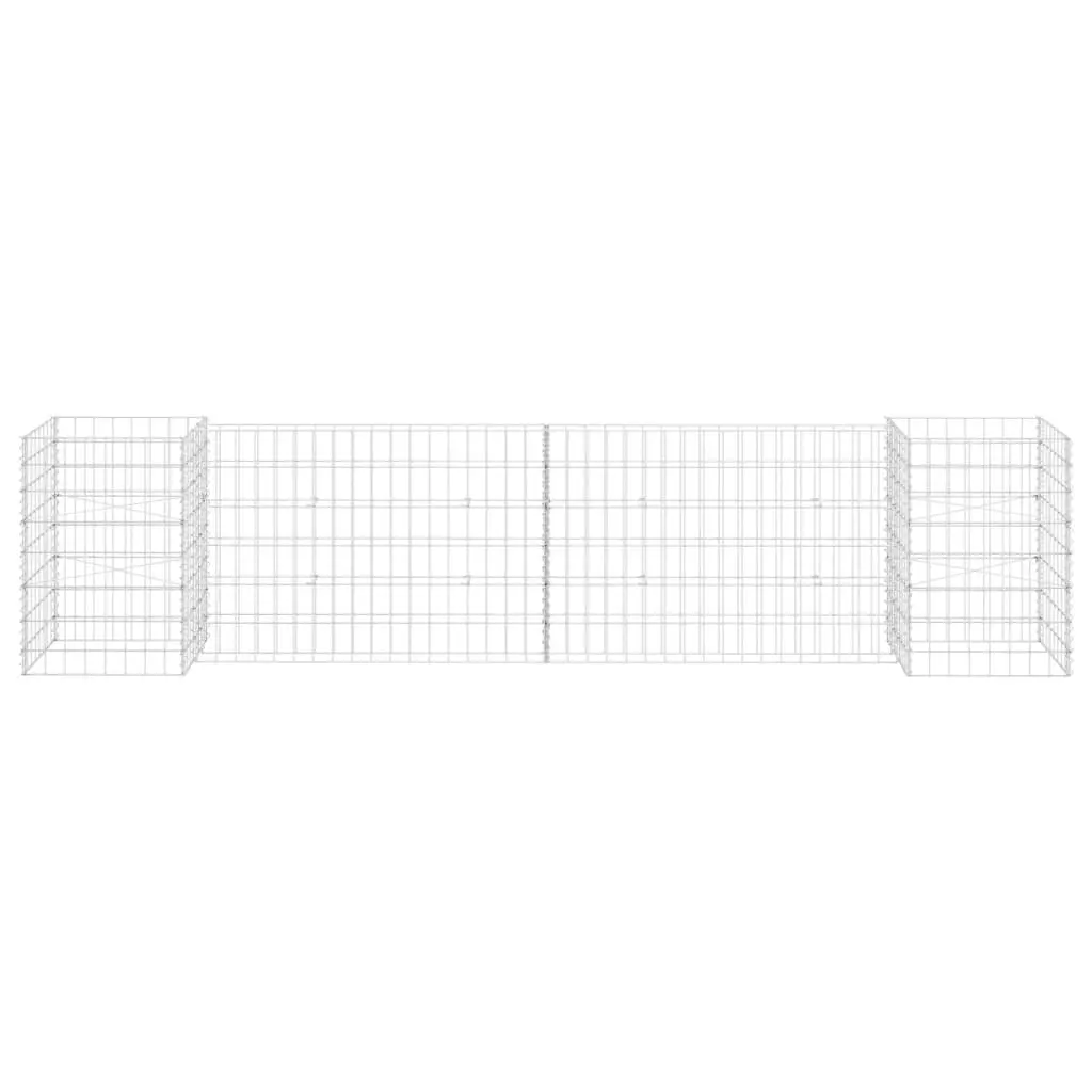 H-Shaped Gabion Planter Steel Wire 260x40x60 cm 145659