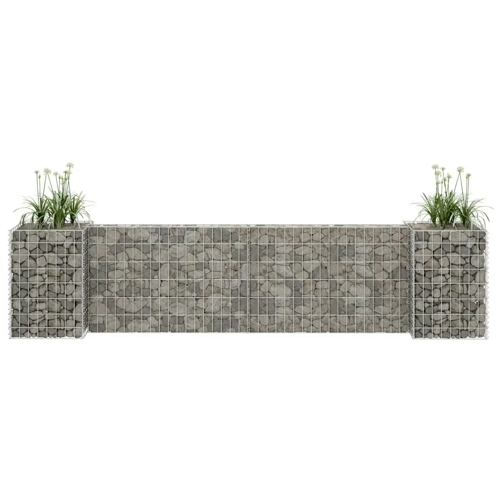 H-Shaped Gabion Planter Steel Wire 260x40x60 cm 145659