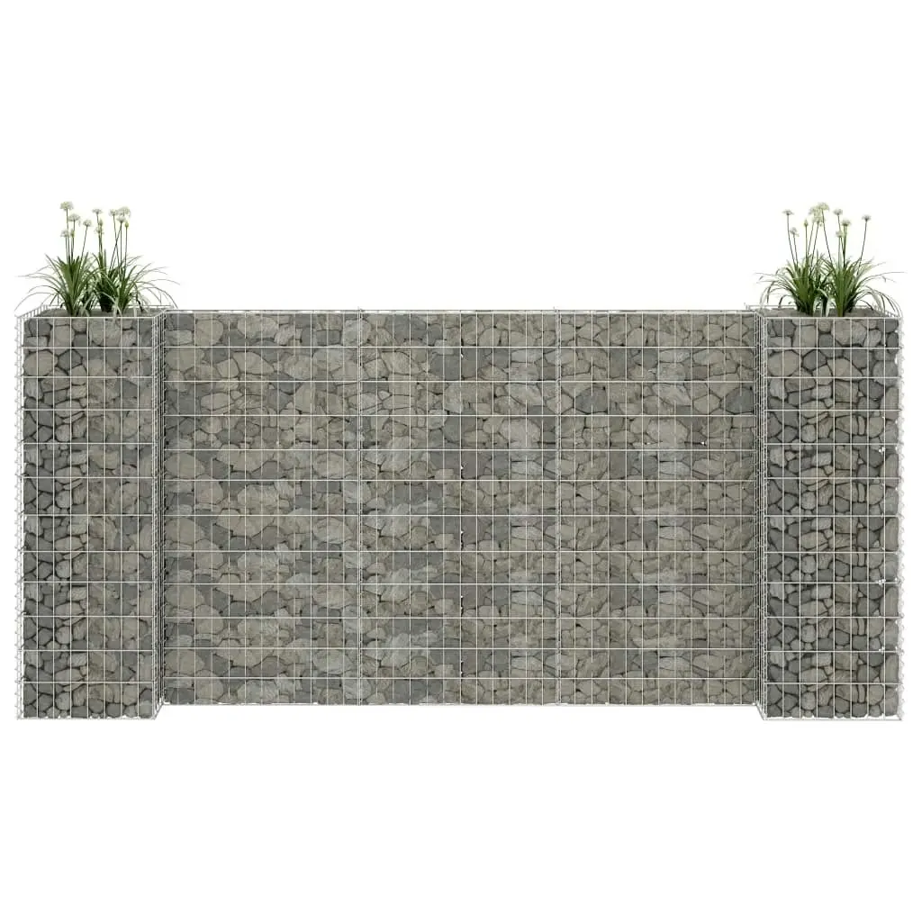 H-Shaped Gabion Planter Steel Wire 260x40x120 cm 145662