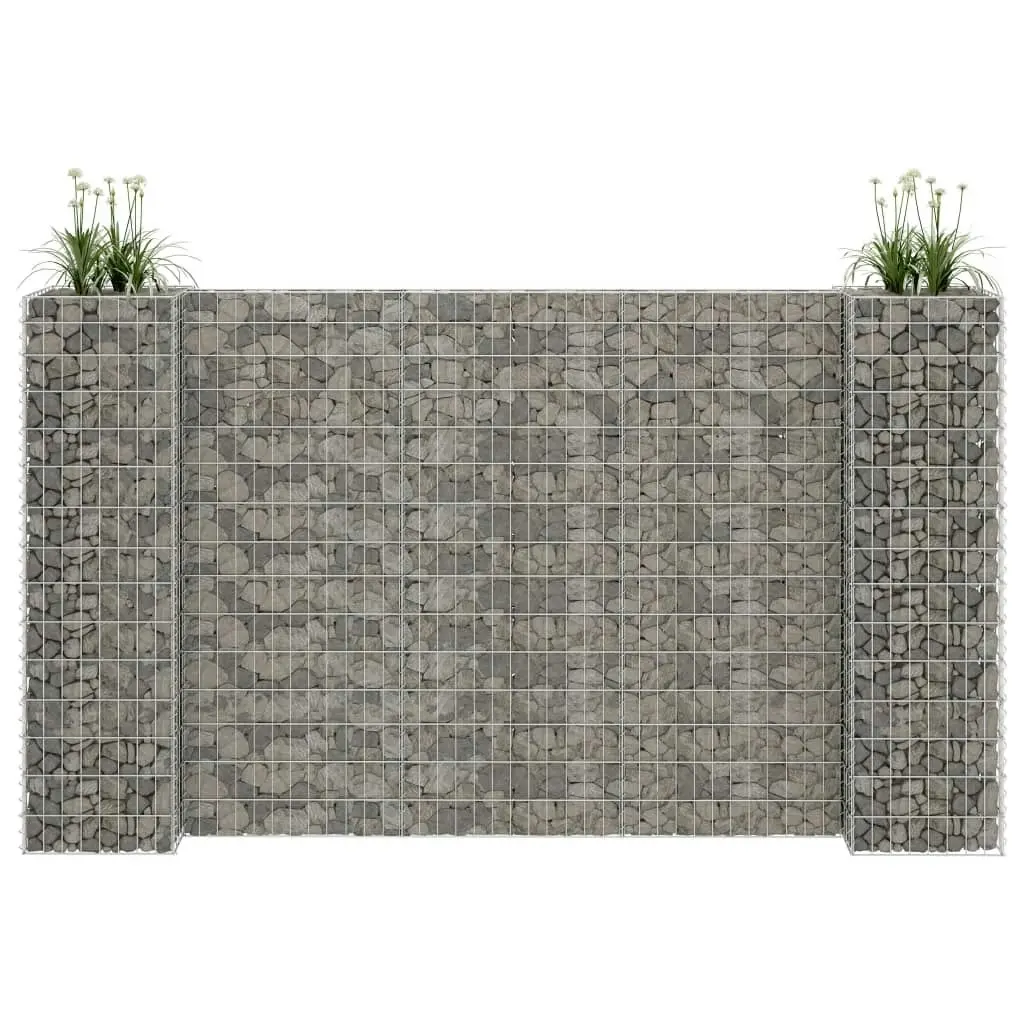 H-Shaped Gabion Planter Steel Wire 260x40x150 cm 145663