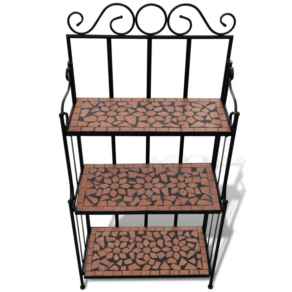 Mosaic Plant Stand Terracotta 41131