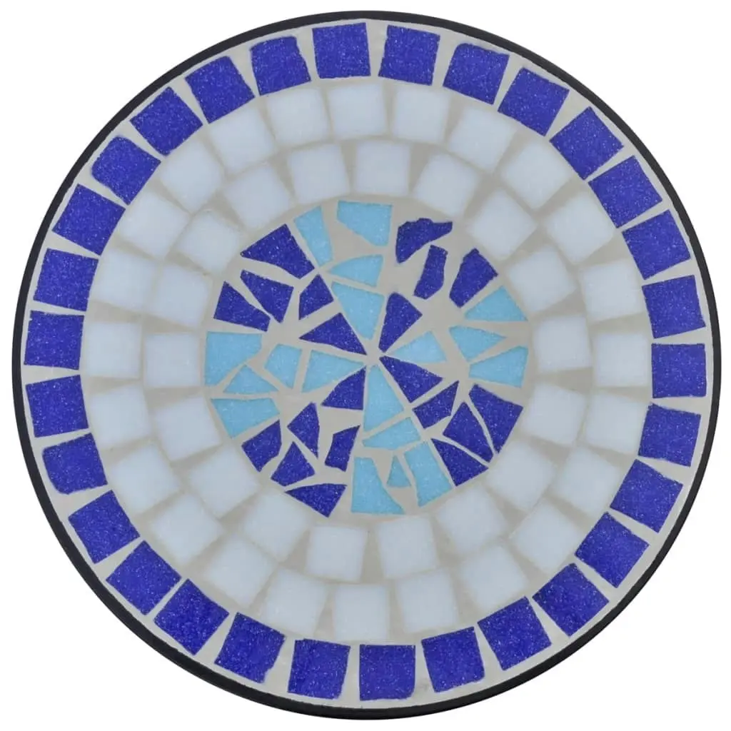 Mosaic Plant Table Blue and White 41128