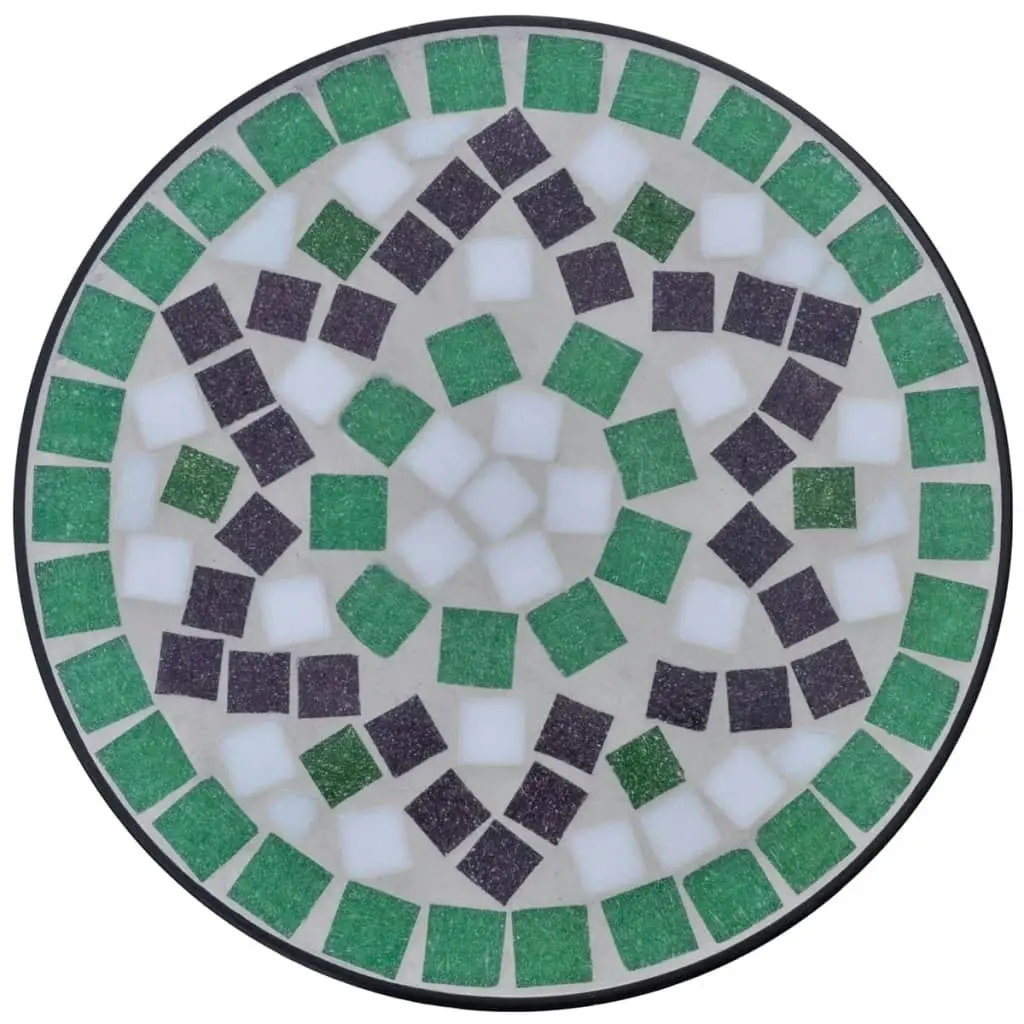 Mosaic Side Table Plant Table Green White 41130