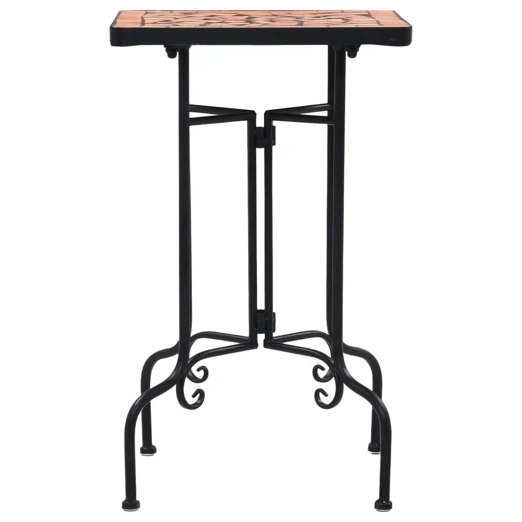 Mosaic Side Table Terracotta Ceramic 46709