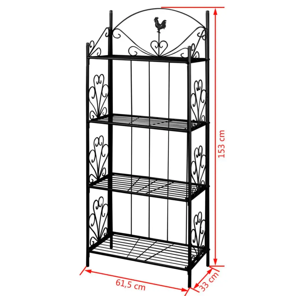 Plant Rack Square Black 40780